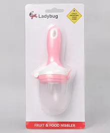 Ladybug Fruit And Food Nibbler With Silicon Net - Pink