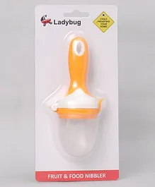 Ladybug Fruit And Food Nibbler With Silicon Net - Orange