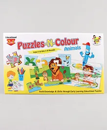Yash Toys Educational Animals Puzzle with Colouring Activity ( Colour May Vary )
