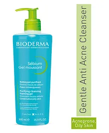 Bioderma Sebium Gel Moussant Purifying Cleansing Foaming Gel Combination To Oily Skin - 50 0ml