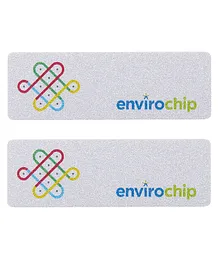 Envirochip Clinically Tested Radiation Protection Patented Chip for Laptop Desktop Kolum Design Pack of 2 - Silver