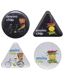 Envirochip Clinically Tested Radiation Protection Patented Chip for Mobile Kitsch Design Family Pack - 4 Chips