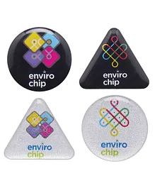 Envirochip Clinically Tested Radiation Protection Patented Chip for Mobile Kolum Design Family Pack of - 4 Chips