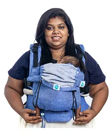 Soulslings Cotton Aseema Handsfree Baby Carrier Fully Adjustable - Blue