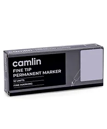 Camlin Fine Tip Permanent Marker Pack of 10 -Black