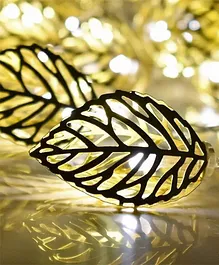 MIHAR ESSENTIALS 10 Golden Petal LED String Lights for Birthday, Festival Decoration - Warm White & Golden
