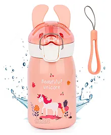 Fiddlerz Stainless Steel Double Walled Bottle Pink - 400 ml
