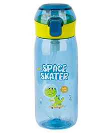 Fiddlerz Water Bottle with Sipper Antileak Pop Button Blue - 630 ml