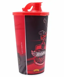 Hot Wheels Big Plastic Cup With Lid Red -700 ml