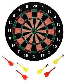 Big Size Magnetic Dart Board Game Toy With 6 Darts - Multicolour