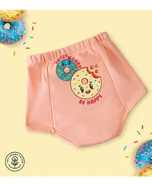 A Toddler Thing Organic Cotton Happy Donut Print Underwear - Pink