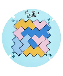 The Little Boo Wooden Tetris Game Multicolour - 14 Pieces