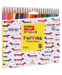 Flair Creative Popping Color Pencils Pack of 24 - Multicolor