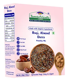 Organic Sprouted Ragi, Almond, Dates Porridge Mix - 200g