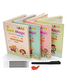DOMENICO  Magic Practice Copybook Number Tracing Book Pack Of 4 - English