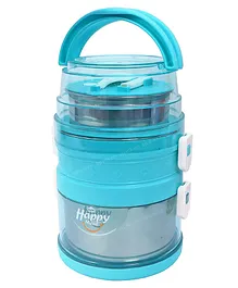 Spanker Tripple Layer Jumbo Lunch Box Thermal Stainless Steel Insulation Box Tableware Set Portable Tiffin Box for Kid Adult Student Children Keep Food - 2100 ML - Green