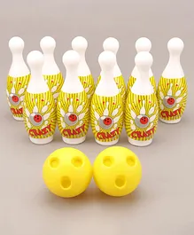 Leemo Bowling Playset Pack of 12 - White Yellow