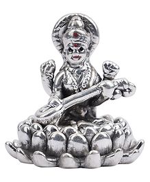 Dhruvs Collection Exclusive 999 Pure Silver BIS Hallmarked Saraswati MATA JI Moorti  Idol - Silver