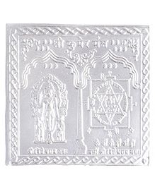 Dhruvs Collection 925 Pure Silver Kuber Yantra Hindu Vedic Symbol - Silver