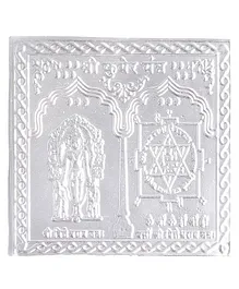 Dhruvs Collection 925 Pure Silver Kuber Yantra Hindu Vedic Symbol - Silver