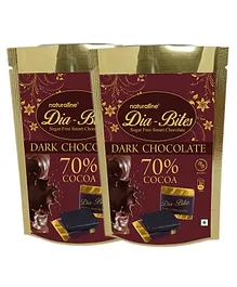  Dia-Bites Sugar Free Dark Chocolate Vegan Pure Natural Xylitol & Erythritol Artisan Dark Chocolate Brown - Pack of 2