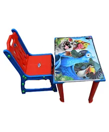 Babyjoys Learning Table & Chair Set - Red  Blue