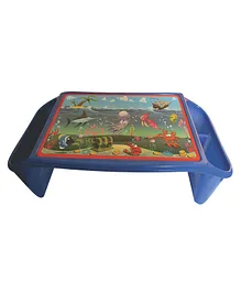 Babyjoys Bed Table with Storage and Gaming Activity - Blue