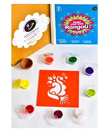 ilearnngrow Diwali D I Y Rangoli Kit Peacock - Multicolour