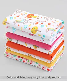 Babyhug 100% Cotton Wash Cloth Pack
                              of 8 - Multicolor