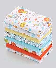 Babyhug 100% Cotton Wash Cloth Pack of 8 - Multicolor