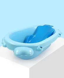 Dash Coco Anti Slip Plastic Bathtub with Toddler Bath Seat & Bath Sling - Blue