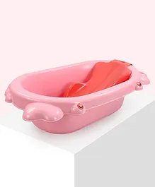 Dash Coco Anti Slip Plastic Bathtub with Toddler Bath Seat & Bath Sling - Pink