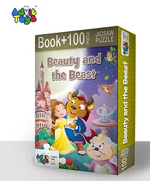 Advit Toys Beauty and the Beast Jigsaw Puzzle Educational Fun Fact Book Inside 100 Pieces (Color May Vary)