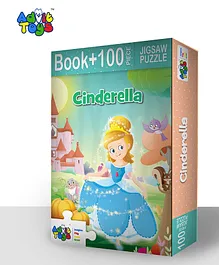 Advit Toys Cinderella Theme Jigsaw Puzzle Educational Fun Fact Book Inside - 100 Pieces (Color May Vary)