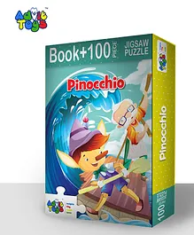 Advit Toys Pinocchio Jigsaw Puzzle Educational Fun Fact Book Inside - 100 Pieces