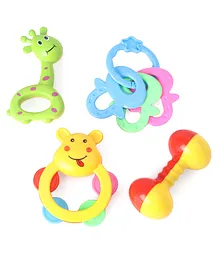 United Agencies Rattle Set Pack of 4 (Colour & Shape May Vary)