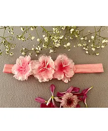 Kalacaree Triple Flowers Designer Headband - Pink