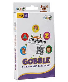 Kyds Play Card Games Gobble 4 in 1 Alphabet - 59 Cards
