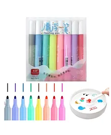 Happy Hues Magical Water Floating Ink Markers Set Of 8 Pieces - Color May Vary