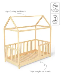 Mi Arcus Cuddle Montessori Activity Bed Natural Wood - Brown