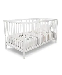 Mi Arcus Cuddle 2-Level Crib Natural Wood White - NTR420 White
