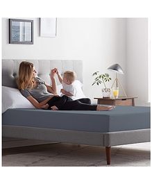 Trance Home Linen Fitted Style Waterproof Single Size Silky Bamboo Mattress Protector - Grey