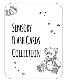Yellow Doodle Sensory Contrasting Flash Cards - Black White