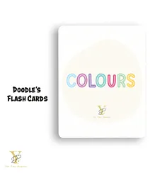 Yellow Doodle Sensory Colour Flash Cards - Multicolour
