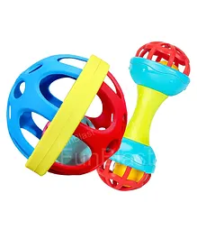 FunBlast Rattles and Teether Set of 2 - Multicolor