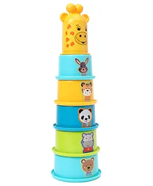 Toymate Giraffe Face Stacking Toy Multicolor - 6 Stacks
