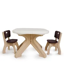Ok Play Table & Chair Set - Brown