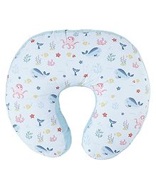 Haus & Kinder 100% Cotton Baby Feeding Nursing Pillow Vitamin Sea- Blue