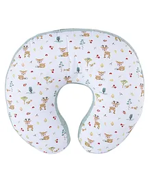 Haus & Kinder 100% Cotton Baby Feeding Nursing Pillow Whimsical Woodland - Brown