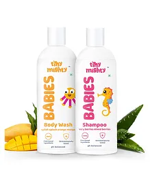 Tiny Mighty Baby Body Wash and Baby Shampoo - 200 ml Each
